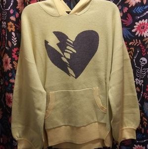 NWT Torrid Lovesick Sweater Knit Yellow Hoodie Size2 (18-20)
